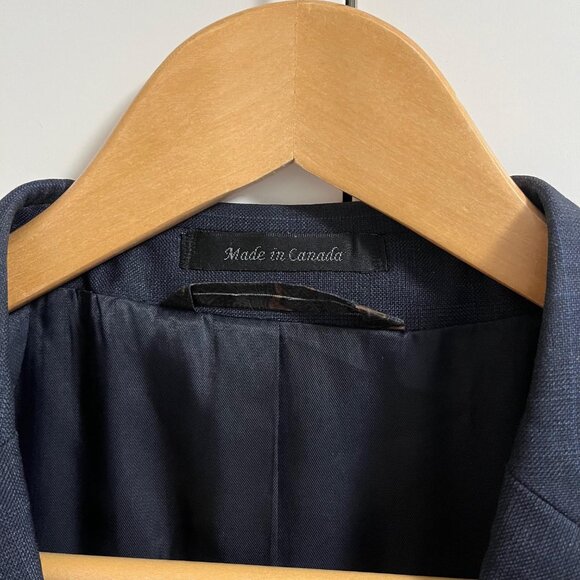 Ralph Lauren Sport Coat Jacket Blazer Mens 40L Blue Twill 100% Wool 2 Button - Picture 3 of 16